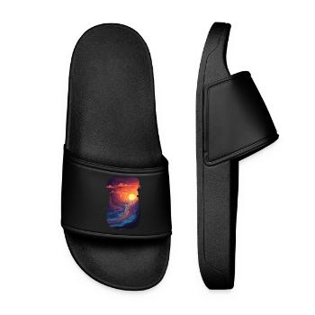 Sunset In The Canyon - Adventure In The - Women’s Pool Sliders - black - Front