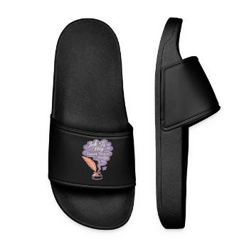 Gratitude Practice Journal Lover Emotional - Women’s Pool Sliders - black - Front