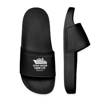 Cruise Addict Funny Cruise Loyalty Ocean - Women’s Pool Sliders - black - Front