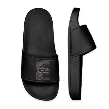 Gratitude Practice Journal Lover Emotional - Women’s Pool Sliders - black - Front