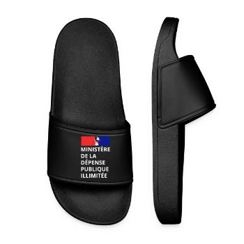 MINISTERE DE LA DEPENSE PUBLIQUE ILLIMITEE - Claquettes Femme - noir - Devant