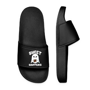 SHEET HAPPENS - GHOST HALLOWEEN - Women’s Pool Sliders - black - Front