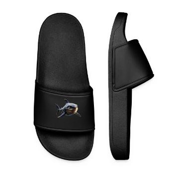 Shark Shark Tiger Shark Diver Cute Sharks Great White Shark - Women’s Pool Sliders - black - Front