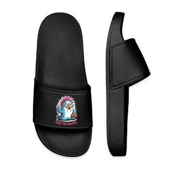 Walrus Punk Rocker Halloween - Women’s Pool Sliders - black - Front