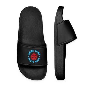 Gambling Fan Gimme Some Slots Baby Casino - Women’s Pool Sliders - black - Front