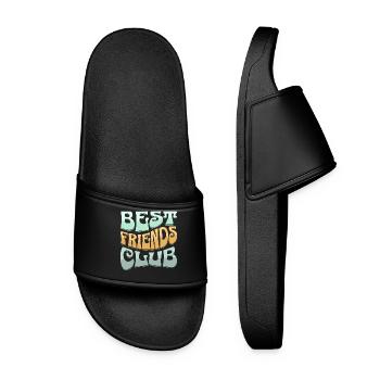 Meilleur design de club d'amitié - Claquettes Femme - noir - Devant