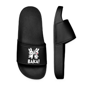 Sortez du contact social inutile Baka Anime - Claquettes Femme - noir - Devant