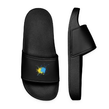 Creative Color Strike Design - Women’s Pool Sliders - black - Front