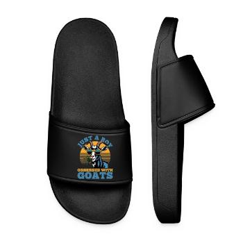 Drôle d’animal de la ferme chèvre - Claquettes Femme - noir - Devant