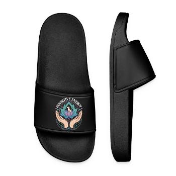 Energy Choku Symbol Reiki Dog - Women’s Pool Sliders - black - Front