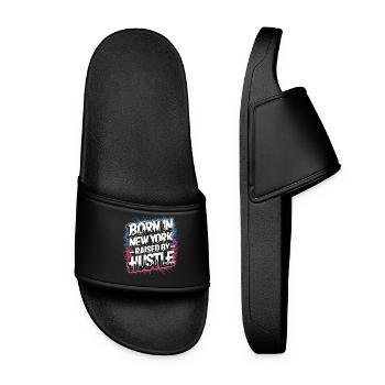 Born in New York – Hustle Streetstyle - Frauen Badelatschen - Schwarz - Vorne