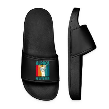 Alpaca Fan ALPACA FLÜSTERER Lama Lustiges - Women’s Pool Sliders - black - Front
