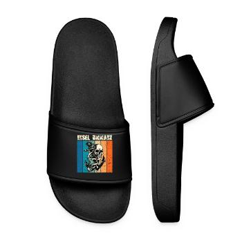 Baltic Sea Holiday ISLAND UMMANZ Souvenier Funny - Women’s Pool Sliders - black - Front