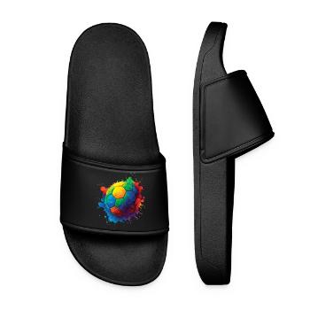 Ballon de Football Color Splash Multicolore - Claquettes Femme - noir - Devant