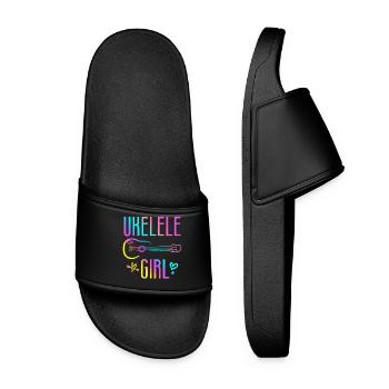 Ukulélé hawaïen ukulélé Ukulélé Girl - Claquettes Femme - noir - Devant