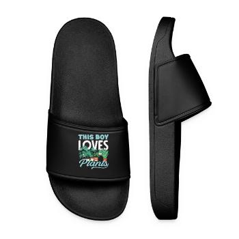 Ce garçon adore les plantes Amoureux des plantes - Claquettes Femme - noir - Devant