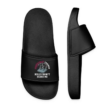 Manual car, classically trained - Women’s Pool Sliders - black - Front