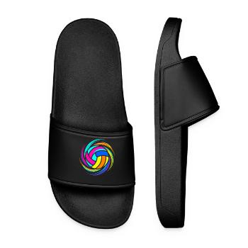 Volley-ball coloré - Claquettes Femme - noir - Devant