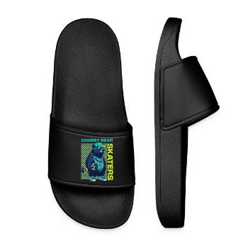 Chubby Bear Skateur : Cool Bear avec skateboard - Claquettes Femme - noir - Devant