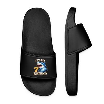 C’est mon 7e anniversaire Hai Geburtstag - Claquettes Femme - noir - Devant
