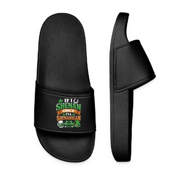 Prêt devant les bêtises | La Saint-Patrick - Claquettes Femme - noir - Devant