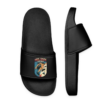 Indoor Klettern Indoorklettern Heel Hook Hero - Frauen Badelatschen - Schwarz - Vorne
