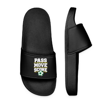 Soccer Training Youth Sports Coach - Women’s Pool Sliders - black - Front