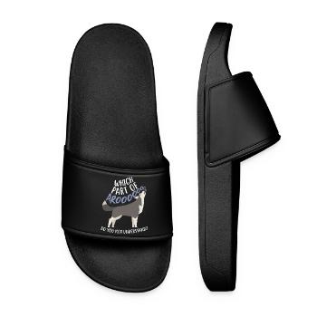 Chien Husky de Sibérie Arooo - Claquettes Femme - noir - Devant