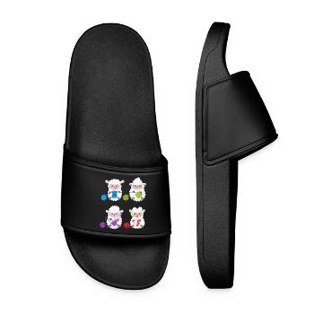 Lambs Tricote de Laine - Claquettes Femme - noir - Devant