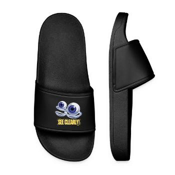 See Clearly Eye Graphic - Women’s Pool Sliders - black - Front