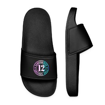 12th Birthday Boy - Women’s Pool Sliders - black - Front