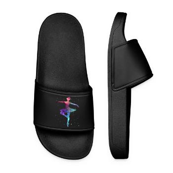 Ballet Dancer Ballerina Space Ballet Dancer - Women’s Pool Sliders - black - Front