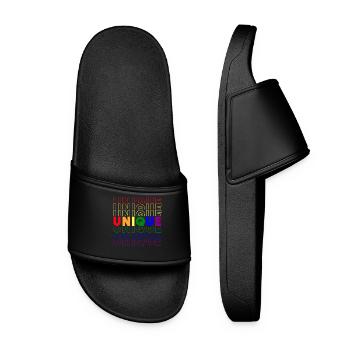 Mois de la fierté gay LGBT L’amour est unique - Claquettes Femme - noir - Devant
