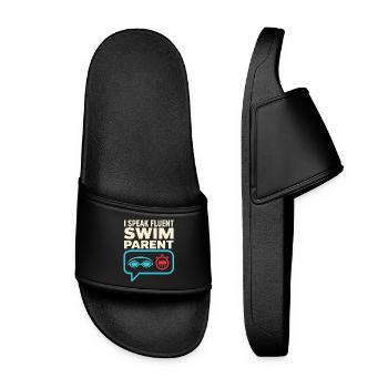 Swimming Competition Swimming Mom Swim Team Gift - Women’s Pool Sliders - black - Front