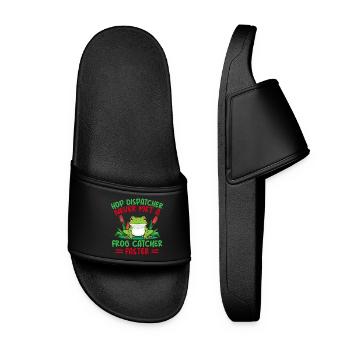 Frog Catcher Hop Dispatcher Never Met A Catcher - Women’s Pool Sliders - black - Front