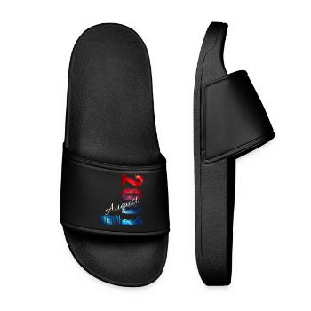 25. Geburtstag Geschenk Original August 2001 - Frauen Badelatschen - Schwarz - Vorne