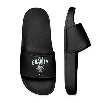Zero Gravity Astronaut Earth Space - Women’s Pool Sliders - black - Front