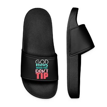 waiter bartender bartender bartender barchef - Women’s Pool Sliders - black - Front