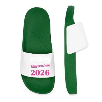 Driving License 2026 Driving Test Driving License Test - Women’s Pool Sliders - dark green - Front