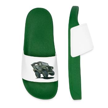 Willys MB véhicule tout-terrain avec toit souple | RCCX - Claquettes Femme - vert foncé - Devant