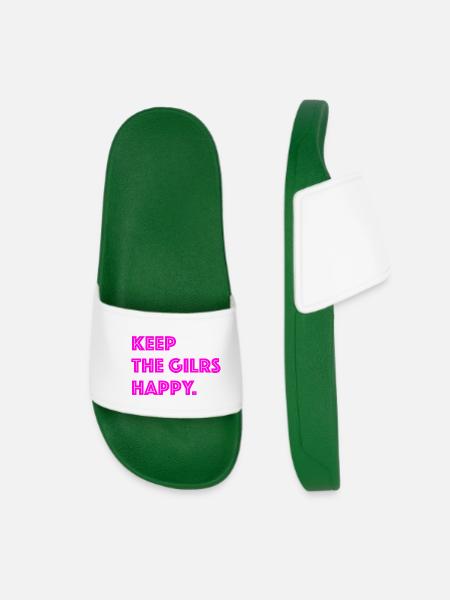 Happy Girls - Women’s Pool Sliders - dark green