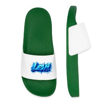 LEVI GRAFFITI NAME FOR PERFECT GIFT PRINTABLE  - Claquettes Femme - vert foncé - Devant