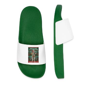 Whip'It Like It's Christmas BACK - Women’s Pool Sliders - dark green - Front
