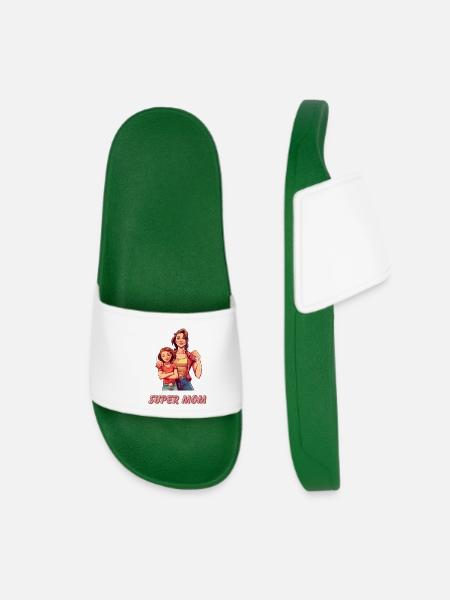 Super maman - Claquettes Femme - vert foncé