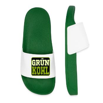 GRÜNKOHL - WINTERGEMÜSE - KOHLGERICHTE - KOHL - Frauen Badelatschen - Dunkelgrün - Vorne