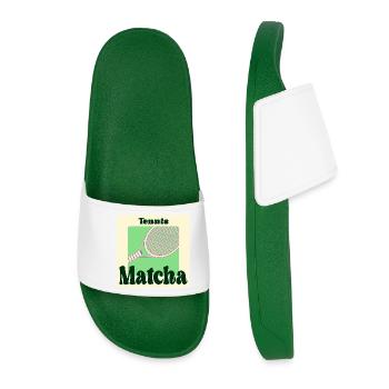 Tennis Matcha Grüner Tee - Frauen Badelatschen - Dunkelgrün - Vorne