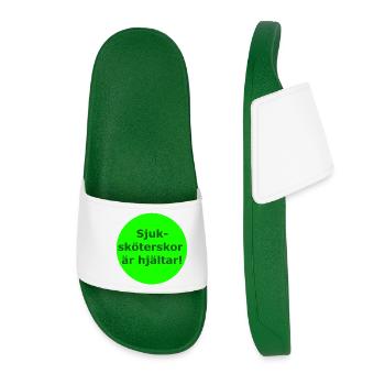 Les infirmières sont des héroïnes ! (Cercle vert) - Claquettes Femme - vert foncé - Devant