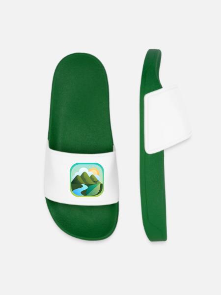 Hiking, nature and mountains - Women’s Pool Sliders - dark green