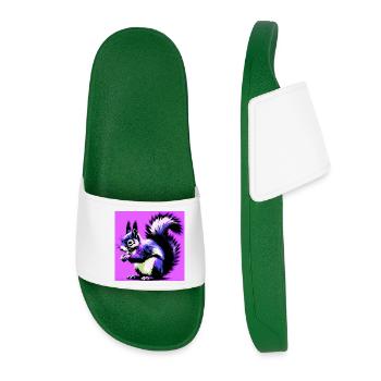 écureuil - Claquettes Femme - vert foncé - Devant