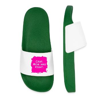 Merde, maman avait raison - Claquettes Femme - vert foncé - Devant